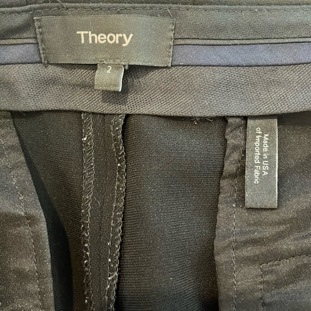 Theory black work pants